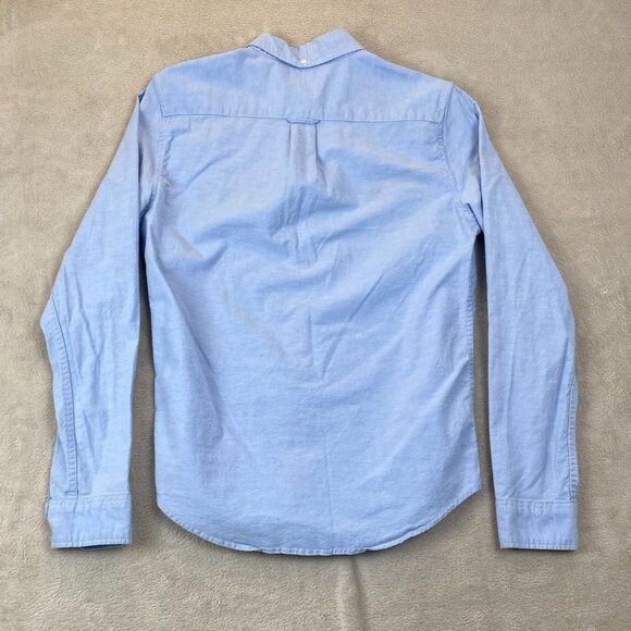 Aeropostale Mens Shirt Small Oxford Button Down Long Sleeve Casual Blue Classic - Picture 13 of 13